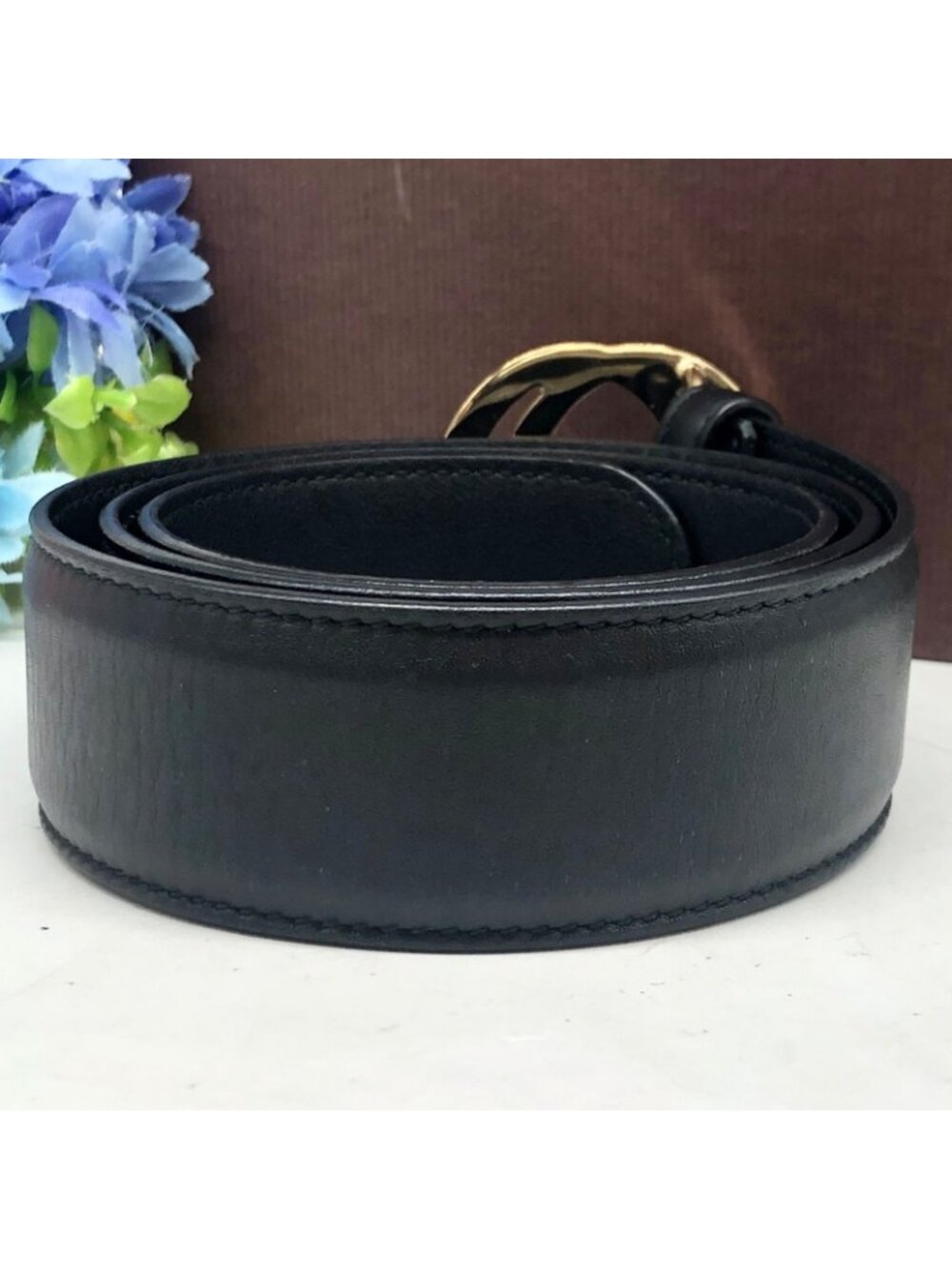 Gucci Belt Interlocking GG Gold Buckle - Picture 6 of 12